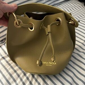 Anna Paola Leather Bucket Bag